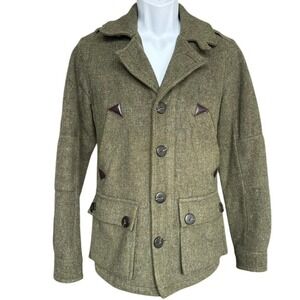I. Spiewak & Sons Wool Military Field‎ Jacket Sz XS Green Thinsulate